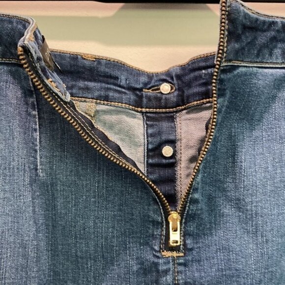 Dynamite Blue Denim Stretch Pencil Skirt Medium - Picture 4 of 9